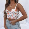 Corset Bustier Fleuri Femme