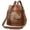 H0aaa82ce28d44fdd9df4b35c1e161f5eg.jpg Sac à dos faux cuir marron avec pompom