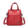 H0ca10775ebe94352b8c8f468d3890691E.jpg Sac à dos rouge en simili cuir avec grain femme