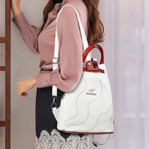 H0e9b4ff1ba0f4f88a06db744dd18c0e8z_269fff6a-4bfd-409d-98a2-4f22e0216780.jpg Sac à dos pour femme simili cuir PU blanc