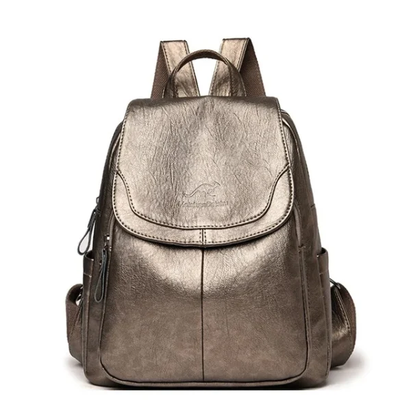 Sac à dos tendance en cuir véritable pour femme