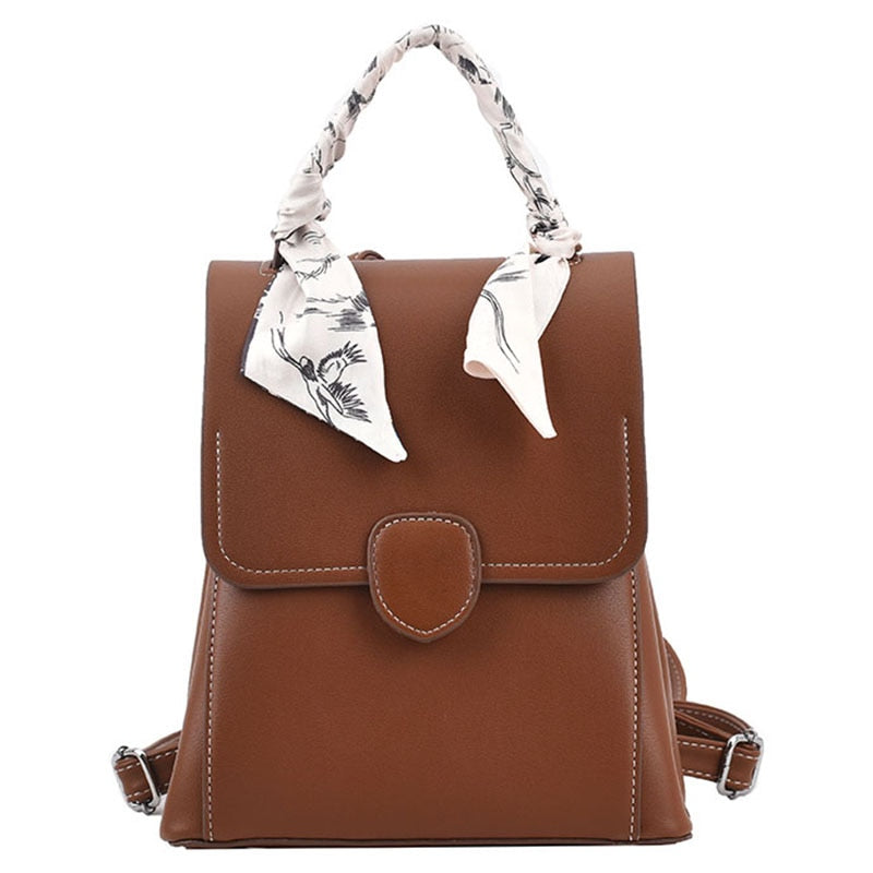 Sac à dos femme en simili cuir à bandoulière et bretelle – Image 2