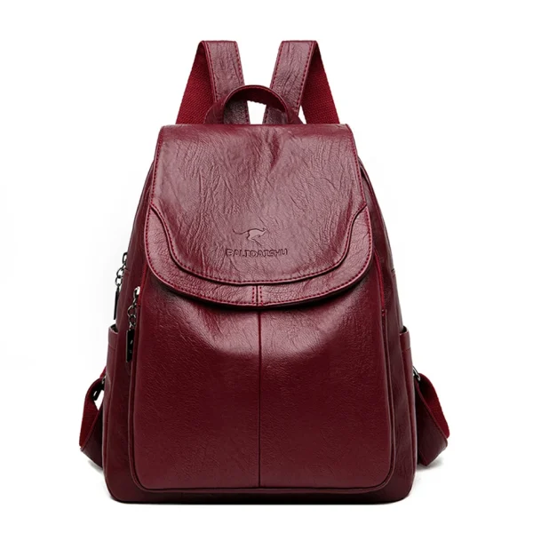 Sac à dos tendance en cuir véritable pour femme