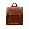 Sac à dos cuir PU vintage marron