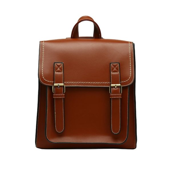 Sac à dos cuir PU vintage marron