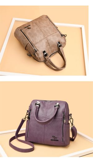 Sac à dos femme simili cuir avec bandoulière