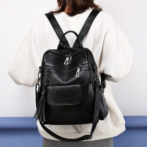 H9d5b41e89fe8411499a16deaa4db42d6F.jpg Grand sac à dos en faux cuir noir pour femme