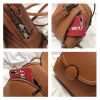Petit sac à dos femme en simili marron