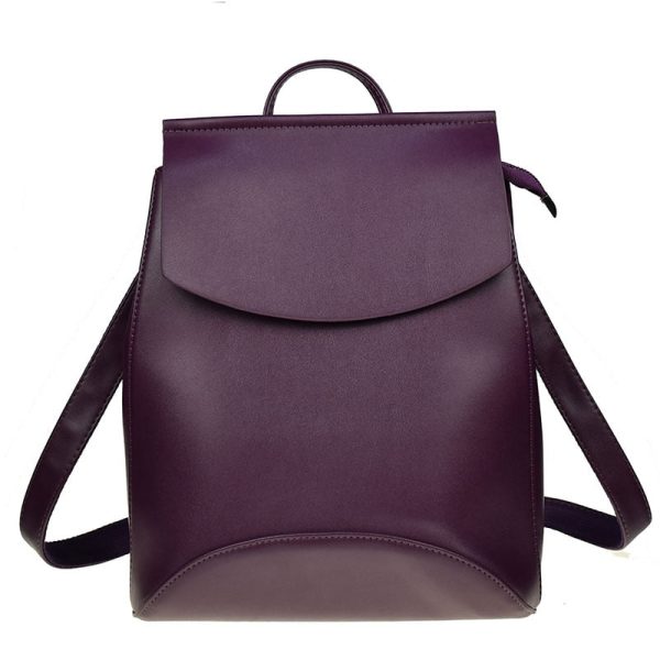 Sac à dos cours simili cuir pour femme