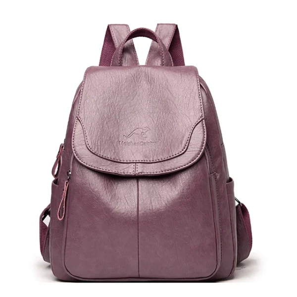 Sac à dos tendance en cuir véritable pour femme