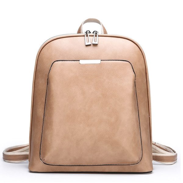 Hc3f8097a1d4e4f78becafc8af71b7c57z.jpg Sac à dos de ville pour femme en simili cuir beige