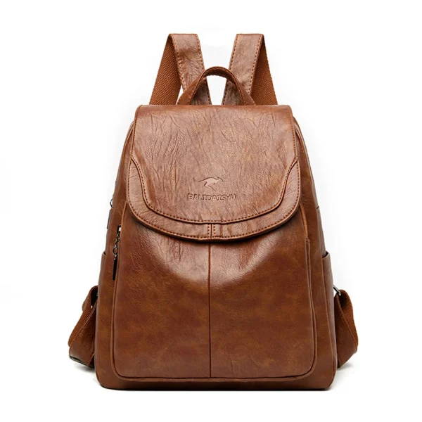 Sac à dos tendance en cuir véritable pour femme