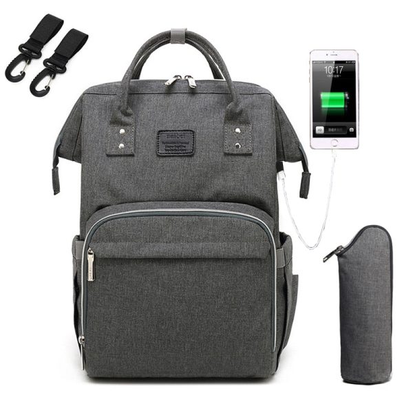Heb0ff135ee174597b9f83e3f3a0eb8bfC.jpg Sac à dos de rechange et d'allaitement gris