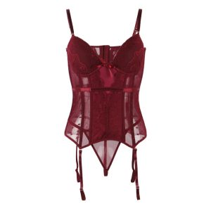 Jarretelles-et-Corset-bordeaux.jpg Corset Porte-jarretelles <br> Bordeaux