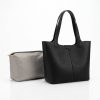 Sac cabas cuir souple bandoulière femme