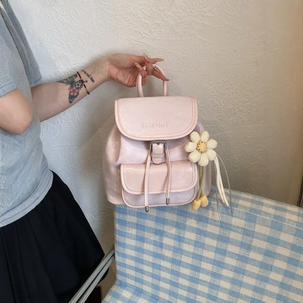 Sac à dos étudiant, mignon et décontracté en similicuir