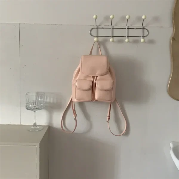 Sac à dos pour femme style coréen en similicuir