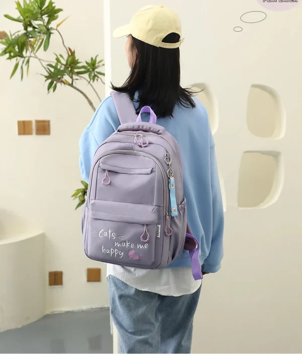 S41d66300702f48f5acc2700406b72c38T.webp Sac à dos scolaire pour filles et adolescentes