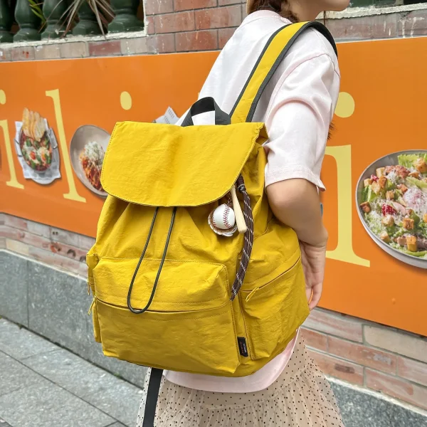S43ca9c2f5a6a455e994420819d2089d3h.webp Sac à dos décontracté à cordon en nylon imperméable