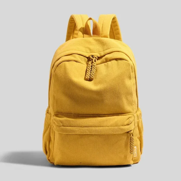 S4d8600aa3b404fa2a2f894f26dba35e1Y.webp Nouveau sac à dos en velours côtelé uni pour étudiants
