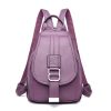 Sac à dos femme simili cuir violet