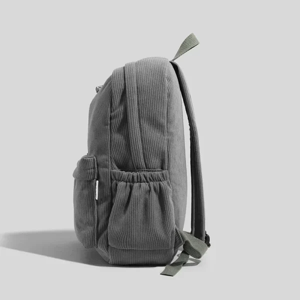 S67c1f8200c1544029ee86e2f98a77654A.webp Nouveau sac à dos en velours côtelé uni pour étudiants