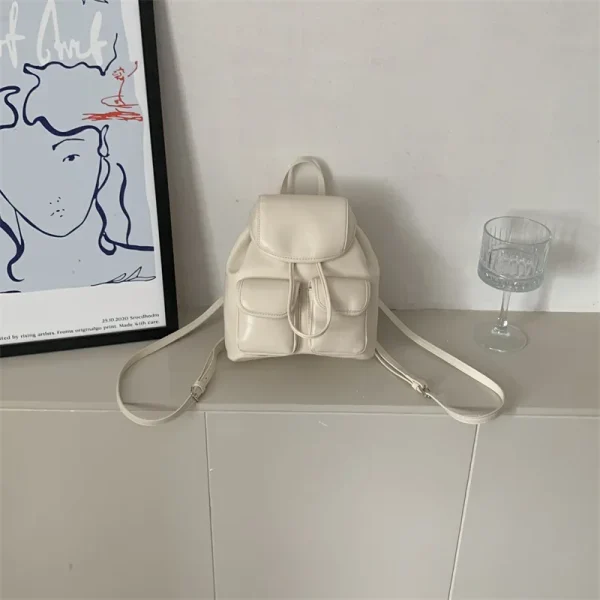 Sac à dos pour femme style coréen en similicuir