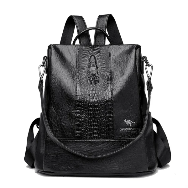 S841a07b9a315483590323f3f087b6e75n.webp Sac à dos pour femme en cuir effet croco
