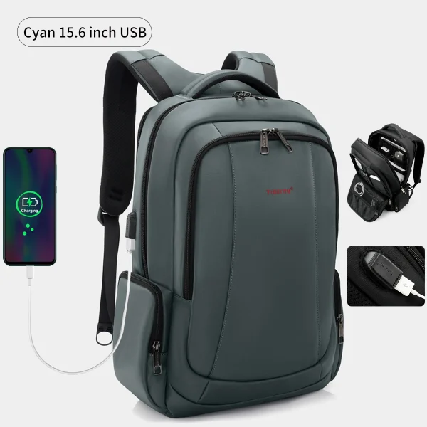 S9a0bf4a9ad1f43cab1780c6c20d55d9fX.webp Sac à dos Tigernu en nylon imperméable pour homme