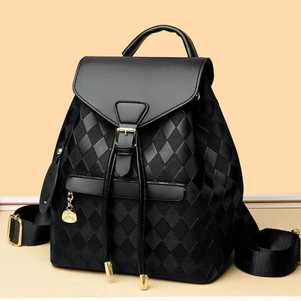 Saf62c70b28084002b57520ee8eb2f7feH.webp Sac à dos pour femme en cuir PU souple noir