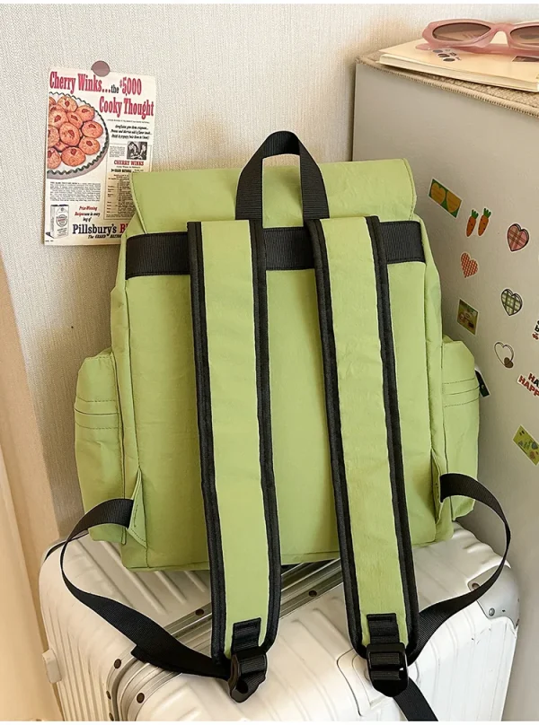 Sb1f82422e46345bc809dcac1578fda95u.webp Sac à dos décontracté à cordon en nylon imperméable
