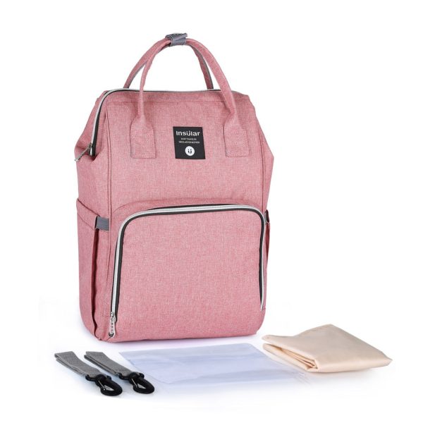 Sba5c8e8973dc4150b893b38e4d815955G.jpg Sac à dos rose pour changer bébé fille