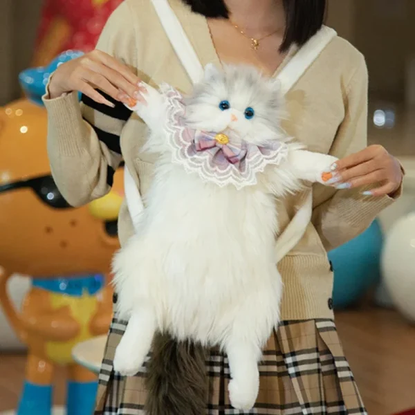 Sc9fefc80b69f40e3ad9d48d18f6ad988g.webp Adorable sac à dos en peluche en forme de chat