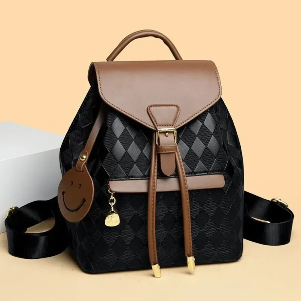 Scf165345adb0414fb9aa4b89ee258531J.webp Sac à dos pour femme en cuir PU souple noir