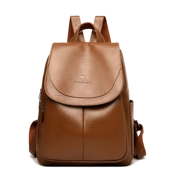 Sac à dos tendance en cuir véritable pour femme