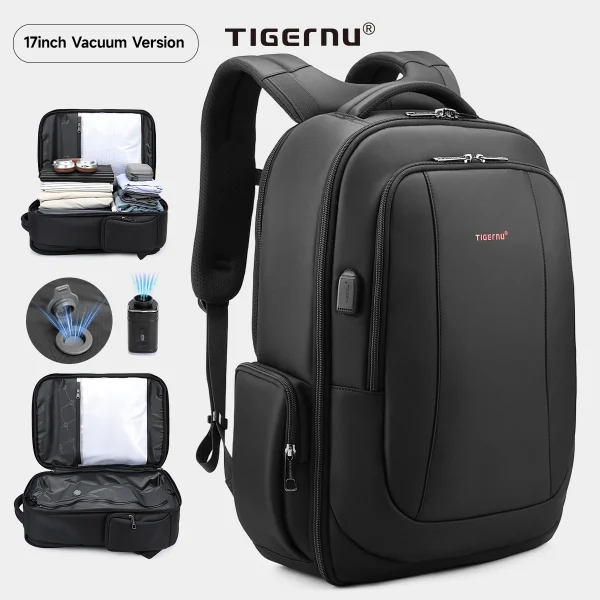 Sd4ecfcec1ff84fb68be9fc2e3b4376e4I.webp Sac à dos Tigernu en nylon imperméable pour homme