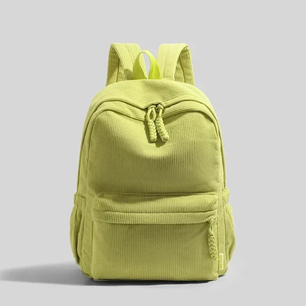 Sf02f4ea8f6674771bcda1b605ba90195c.webp Nouveau sac à dos en velours côtelé uni pour étudiants