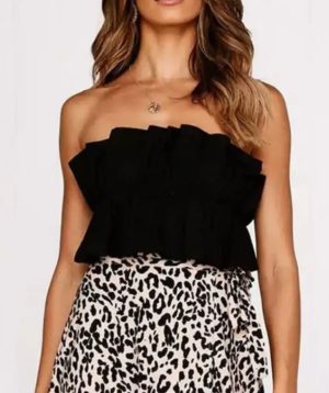 bustier-noir-volants.jpg Haut Bustier Noir