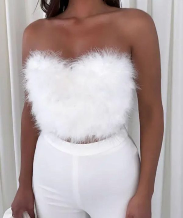 Corset à Plume Blanc