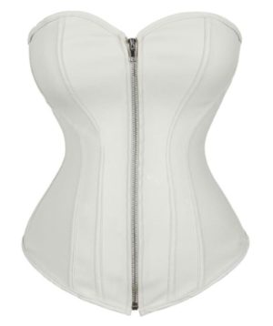 Corset Blanc Cuir