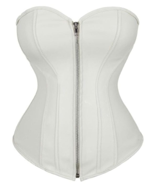Corset Blanc Cuir