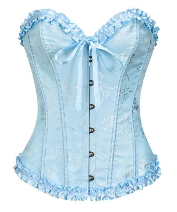 Corset Brodé Bleu