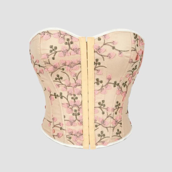 corset-bustier-beige.png Top Corset Bustier Beige à Fleurs