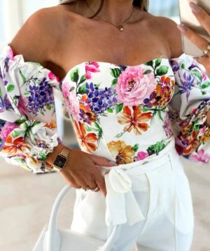 corset-chemisier-blanc-motifs-fleuris-1.jpg Corset Chemisier Blanc à Motifs Fleuris
