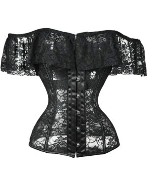 Corset Cuir Dentelle