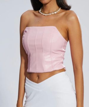 Corset Cuir Rose
