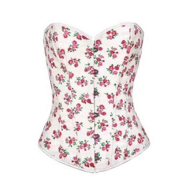 corset-femme-floral-rouge-et-blanc.jpg Corset Femme Floral Blanc Floral