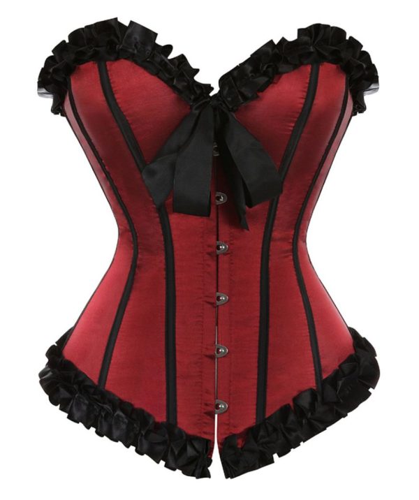Corset Femme Rouge Et Noir