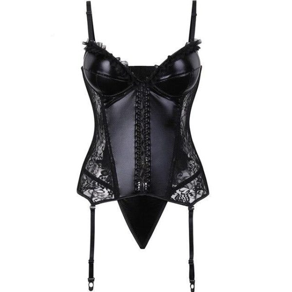corset-grande-taille-port-jarretelle-femme.jpg Corset Porte-jarretelles <br> Noir Grande Taille