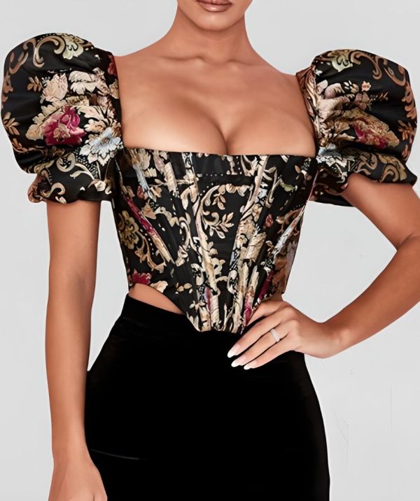 Corset Noir et Or